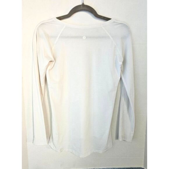 Lululemon Women’s Slim Fit Long Sleeve Top | Everyday Yoga Layer White Size 8 - Picture 4 of 4